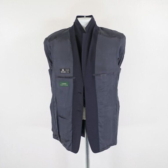 Lauren Ralph Lauren Wool Basketweave Blue‎ Blazer 40R 2 Button Tagged 38R - Picture 12 of 14